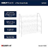 ClosetMaid 4-Tier Shoe Rack in White Steel - Photo 5