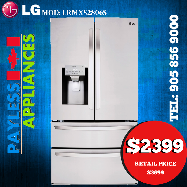 LG LRMXS2806S 36' French Door Refrigerator With 28 Cu. Ft. & Cra
