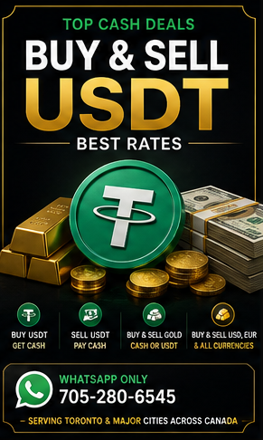Sell USDT for Cash Toronto | Competitive Exchange Rates