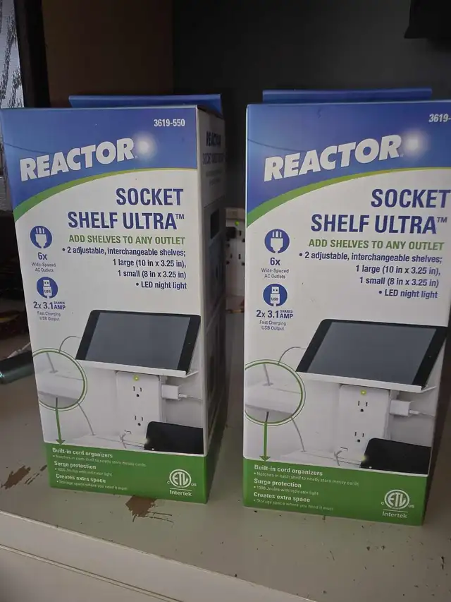 reactor socket shelf bnib