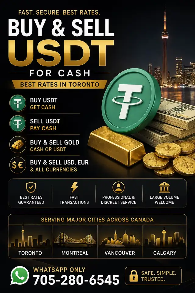 Buy or Sell USDT Toronto | Professional Exchange Service