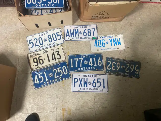 Vintage Ontario License Plates