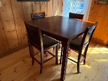 High dining table with 4 chairs - Photo 2