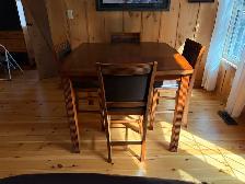 High dining table with 4 chairs - Photo 3