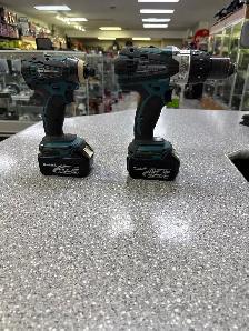 Makita  18V Hammerdrill/ Impact Kit With Two 3 Amp Batteries,