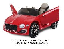 BENTLEY EXP-12 KIDS, BABY, CHILD RIDE ON 12V CAR WITH REMOTE