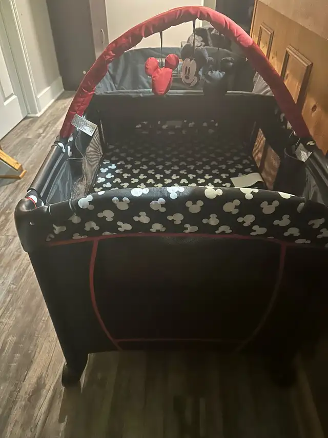 Disney Playpen with bassinet and change table / accessories