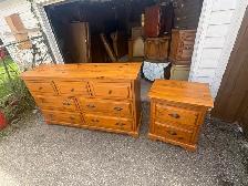 Free delivery used Solid Wood Dresser and Nightstand Set - Photo 3
