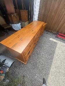 Free delivery used Solid Wood Dresser and Nightstand Set - Photo 5