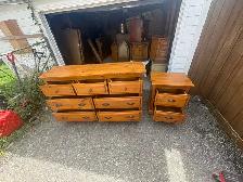 Free delivery used Solid Wood Dresser and Nightstand Set - Photo 6