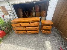 Free delivery used Solid Wood Dresser and Nightstand Set - Photo 7