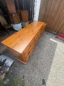 Free delivery used Solid Wood Dresser and Nightstand Set - Photo 8