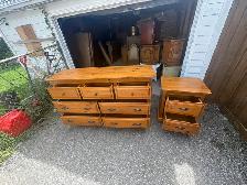 Free delivery used Solid Wood Dresser and Nightstand Set - Photo 9