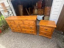 Free delivery used Solid Wood Dresser and Nightstand Set - Photo 10
