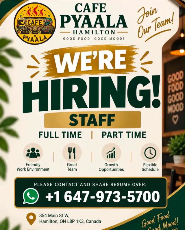 Front and kitchen staff hiring
