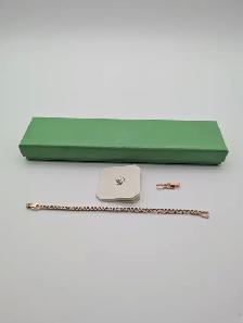 (B7101) Swarovski Matrix Green Crystal Tennis Bracelet Rose G...