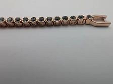 (B7101) Swarovski Matrix Green Crystal Tennis Bracelet Rose G... - Photo 4