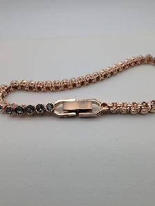 (B7101) Swarovski Matrix Green Crystal Tennis Bracelet Rose G... - Photo 6