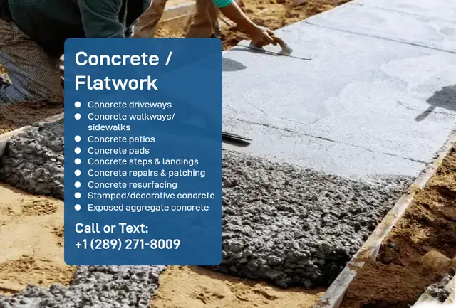Concrete Driveways, Patios, Walkways & Repair Work