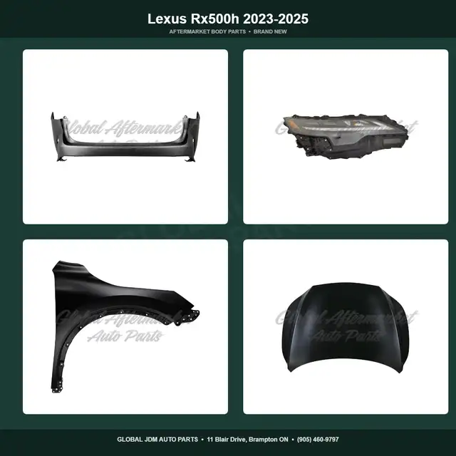 Lexus Rx500h 2023-2025 Hood Grille Fender Bumper Absorber