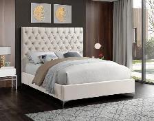 Luxury Velvet Bed with Deep Button Tufting | Gold & Chrome Legs - Photo 2