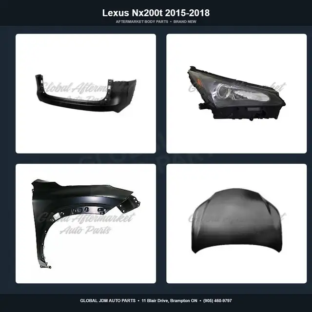 Lexus Nx200t 2015-2018 Hood Fender Bumper Aftermarket Brand New