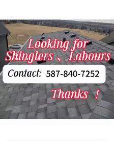 looking for roof Shinglers and labours