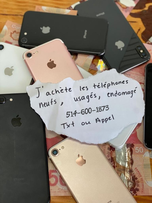 Je paye CASH pour Iphone et galaxy brise ou endommage!