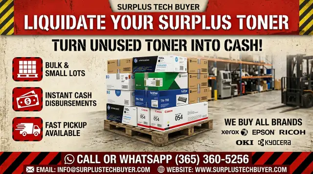 Top-Rated Buyer for Sealed Surplus Toner Cartridges