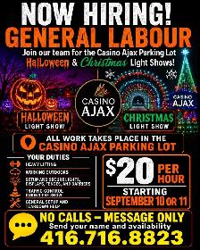 NOW HIRING – GENERAL LABOUR AJAX