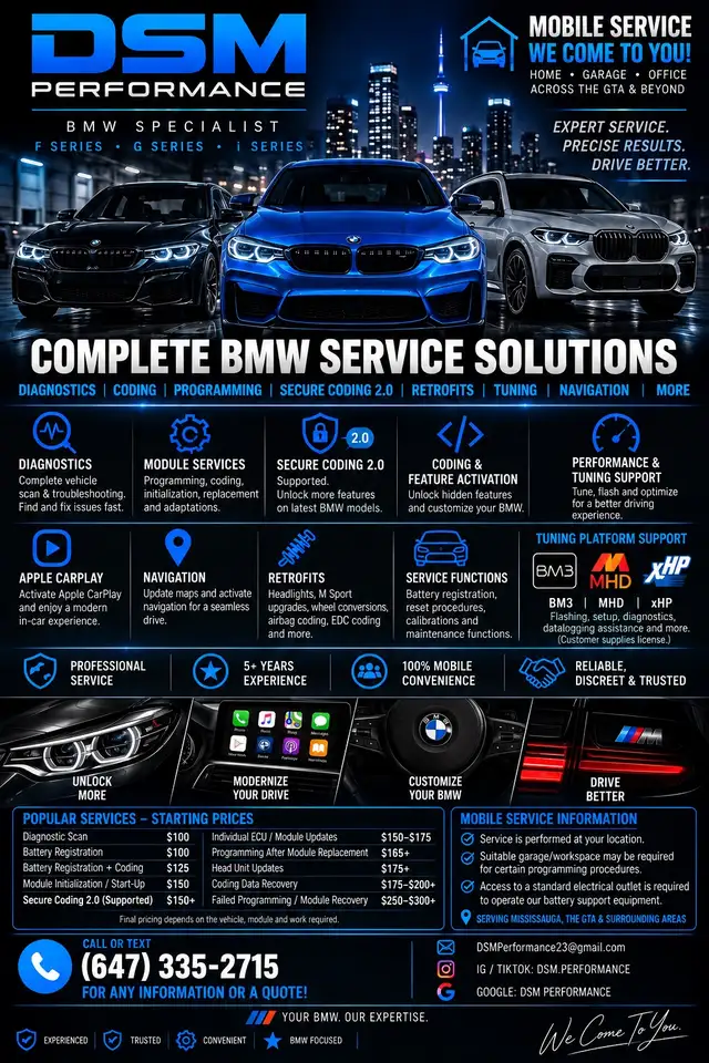 BMW F, G, I (Coding, Programming, Diagnostics)