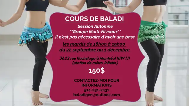 Cours de danse orientale (Baladi)