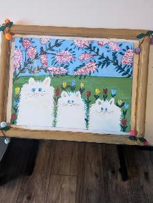 Three little cats painting - Photo 2