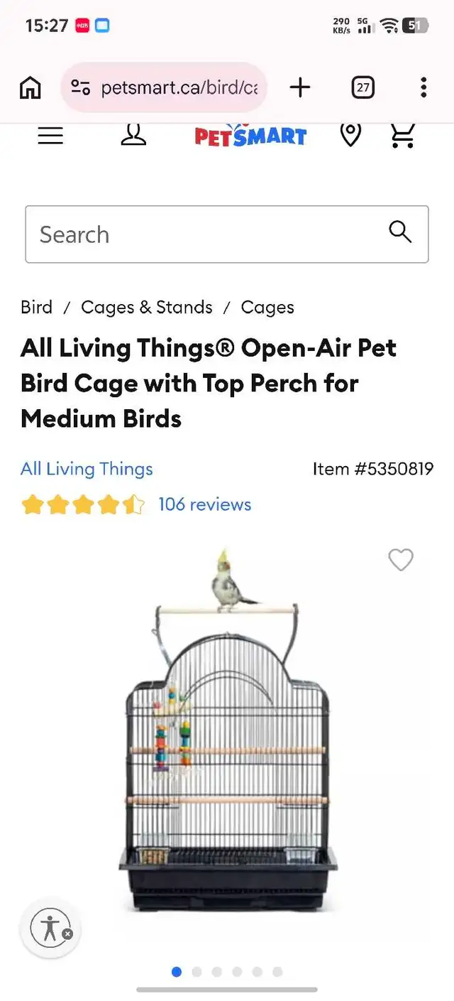 Bird and parrot cage