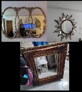 4 MIRROIR MIRROR RECTANGULAR ET ROND ET CARREE ET OVAL BON ETAT - Photo 2