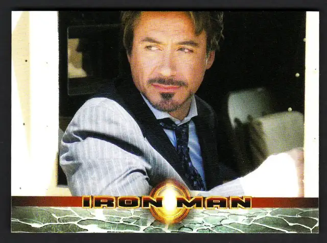 IRON MAN 1ST MOVIE BASE CARD 2 TONY STARK ROBERT DOWNEY JR