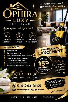 Services de nettoyage professionnel Ophira Luxy