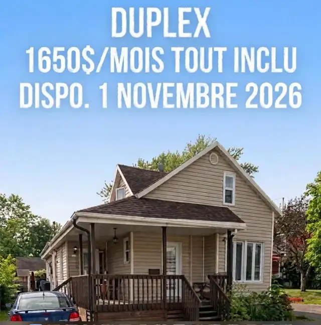 Maison  a louer 1650$/mois tout inclu libre 1 nov. à Québec