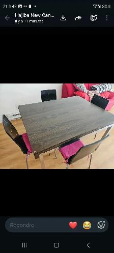 table avec 4 chaises - Photo 3