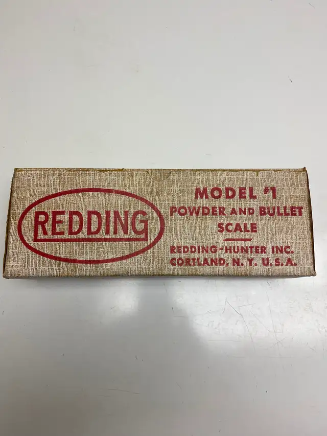 Redding Model #1 powder & bullet scale with box & instructions