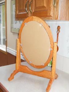 SOLID OAK OVAL DRESSING ROOM MIRROR - Photo 3