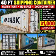 40 FT SHIPPING CONTAINER FOR SALE – $1,000