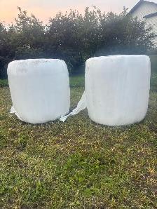 single wrapped oat bales