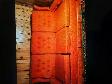 Sofa coloniale avec fauteuil bercant