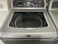 Laveuse sécheuse top load grises grande capacité Maytag - Photo 2