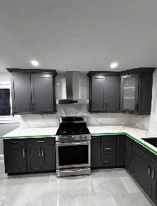 Solid wood maple cabinets with quartz countertops - Photo 6