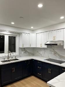 Solid wood maple cabinets with quartz countertops - Photo 8