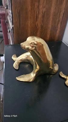 Phoque en laiton/brass - Photo 2