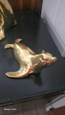Phoque en laiton/brass - Photo 4