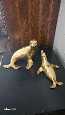 Phoque en laiton/brass - Photo 6